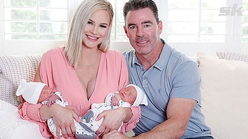 Jim Edmonds with his ex-wife Meghan King and their twin sons.