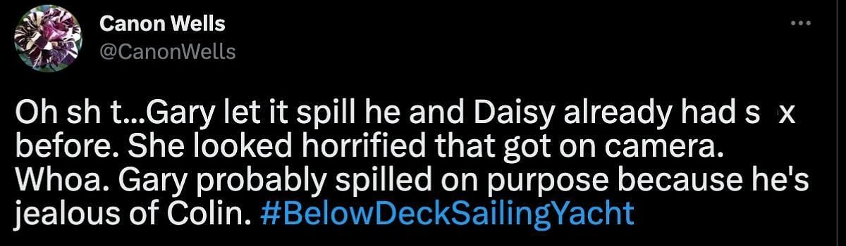 Fans stunned by Gary&#039;s revelation on Below Deck Sailing Yacht mid-season trailer (Image via Twitter@CanonWells)