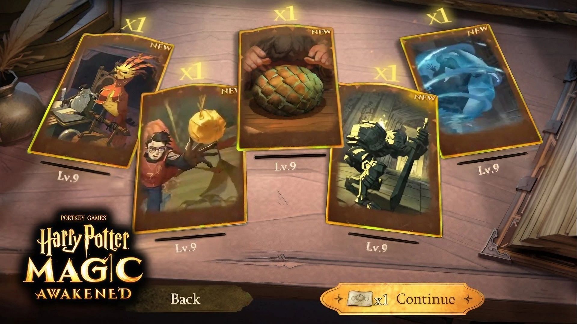 Rerolling in Harry Potter Magic Awakened allows you to pick the legendary card you want (Image via Portkey Games)
