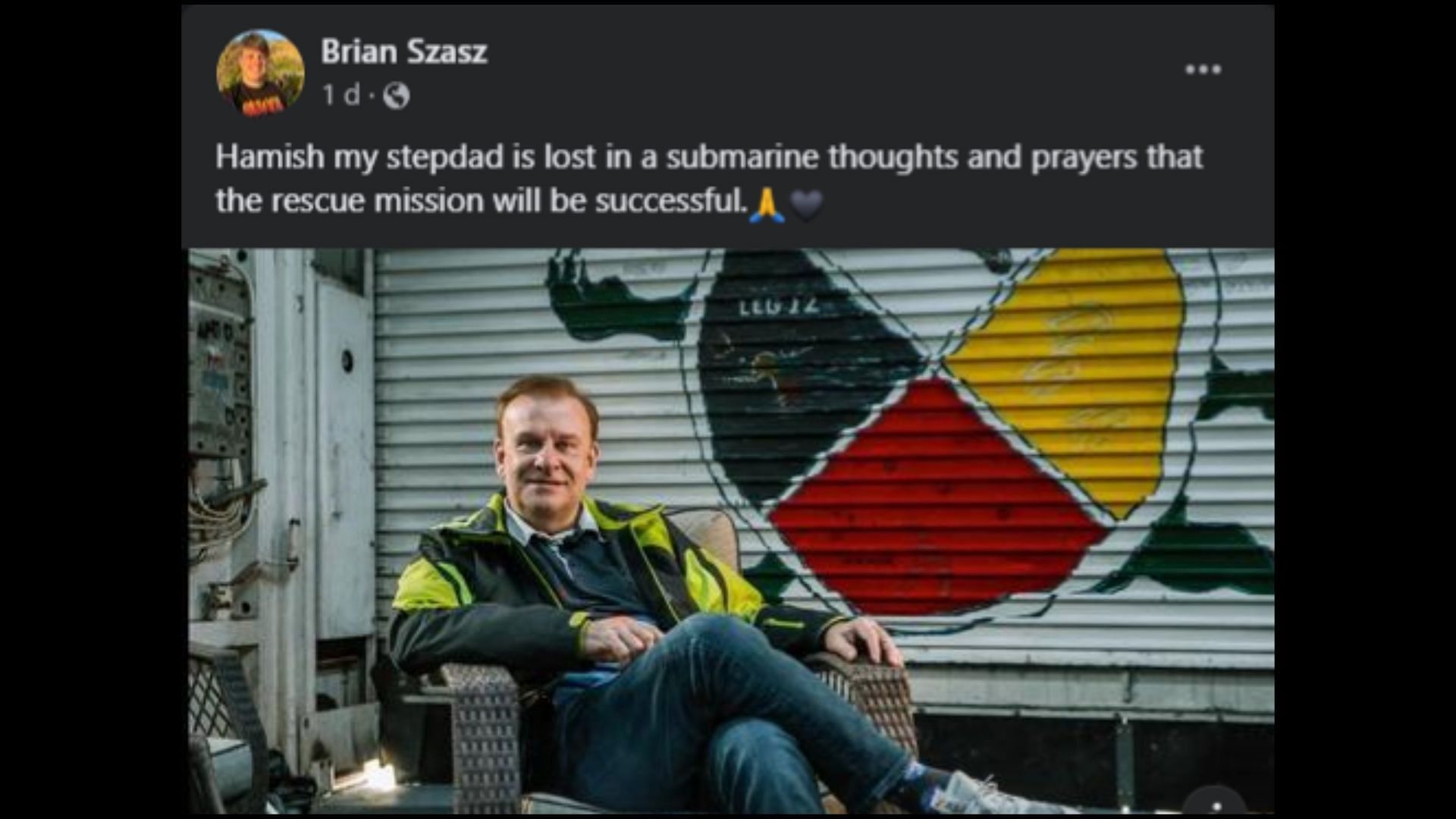 Screenshot of Brian Szasz&#039;s Facebook post about his missing stepfather. (Photo via Brian Szasz/Facebook)