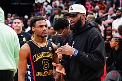"LeLanta" - NBA fans react to a mock draft showing LeBron James' eldest son Bronny James going to the Hawks in the 2024 NBA Draft