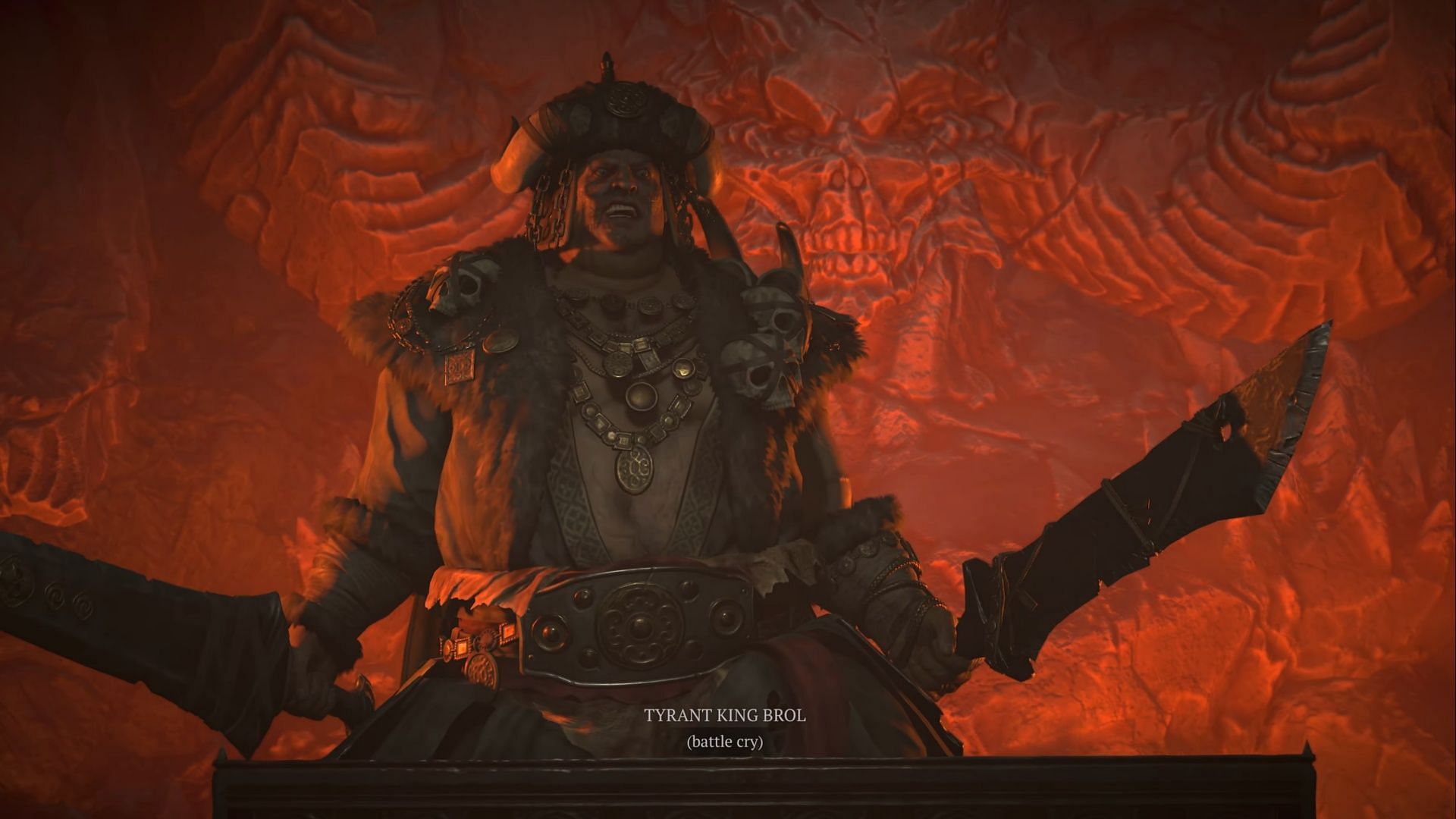 One of the Act 3 bosses, the melee focused Tyrant King Brol does not mess about in Diablo 4.