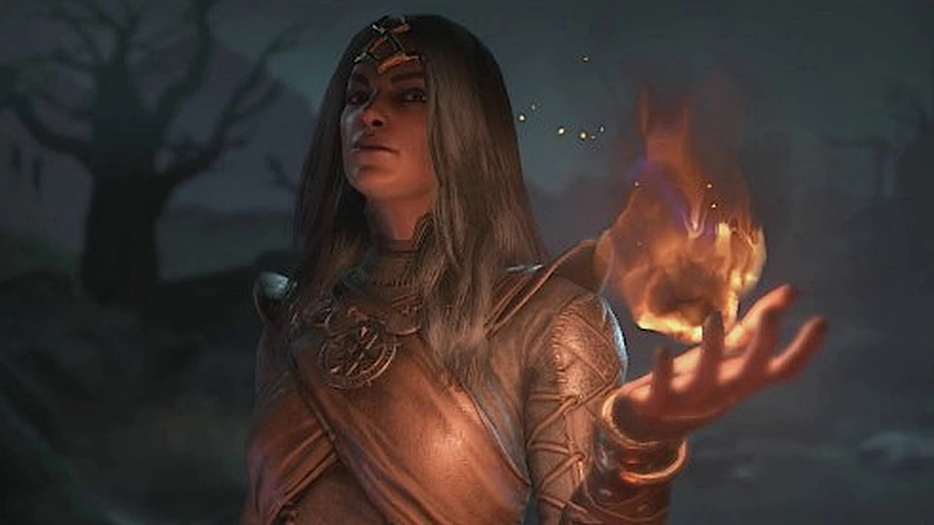 Sorcerers and Sorceresses are the only class capable of wielding the most powerful wands in Diablo 4 (Image via Blizzard Entertainment)