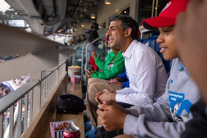 Rishi Sunak guest of honour at Major League Baseball game in