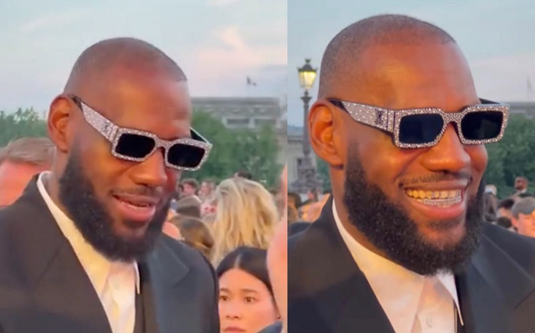 LeBron James Shows Off Fresh New Grill At The Louis Vuitton