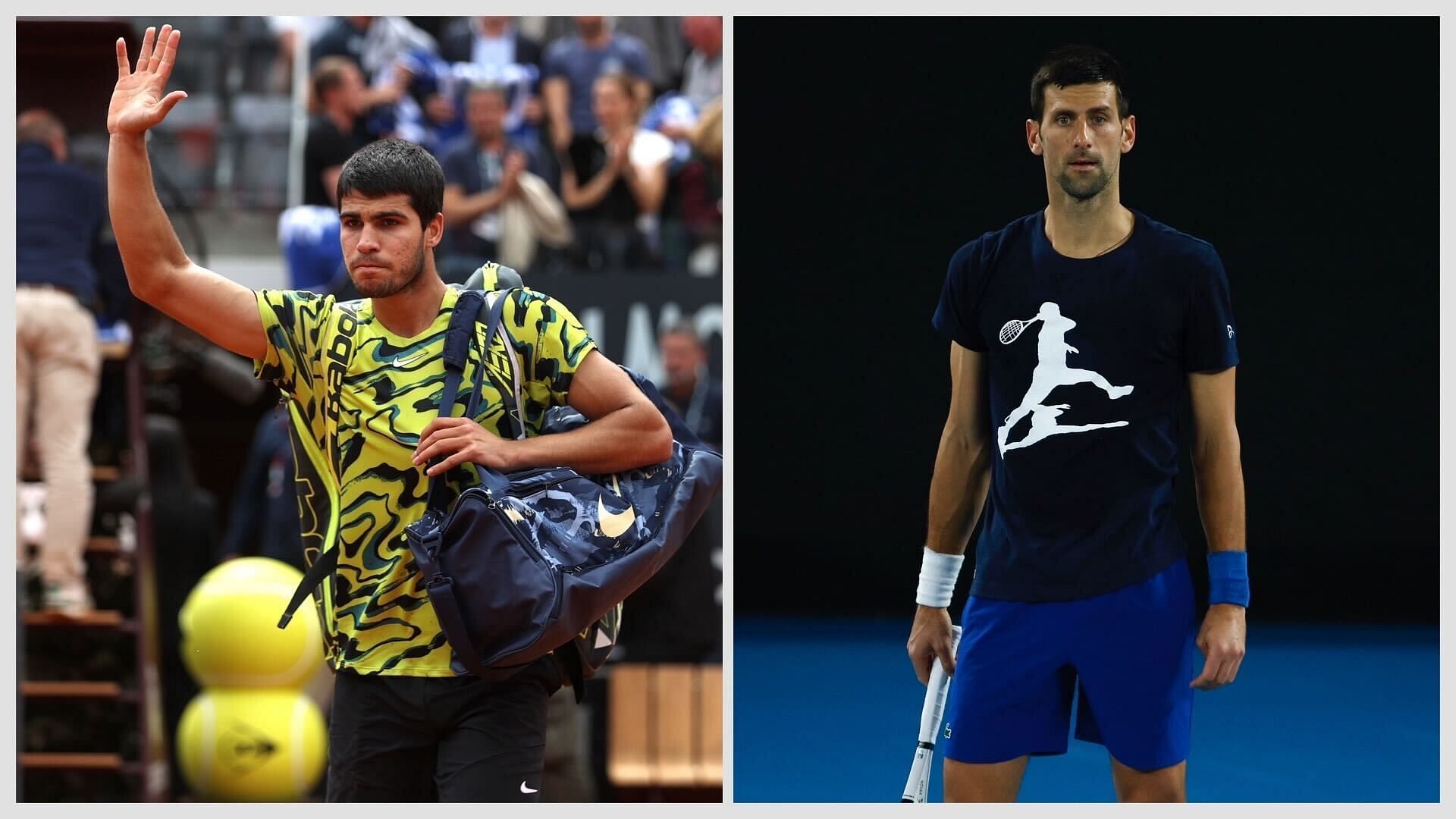 The coverage for Carlos Alcaraz and Novak Djokovic