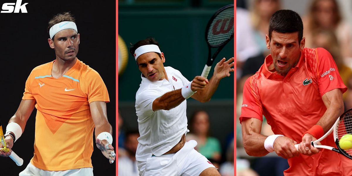 (From L-R) Rafael Nadal, Roger Federer and Novak Djokovic