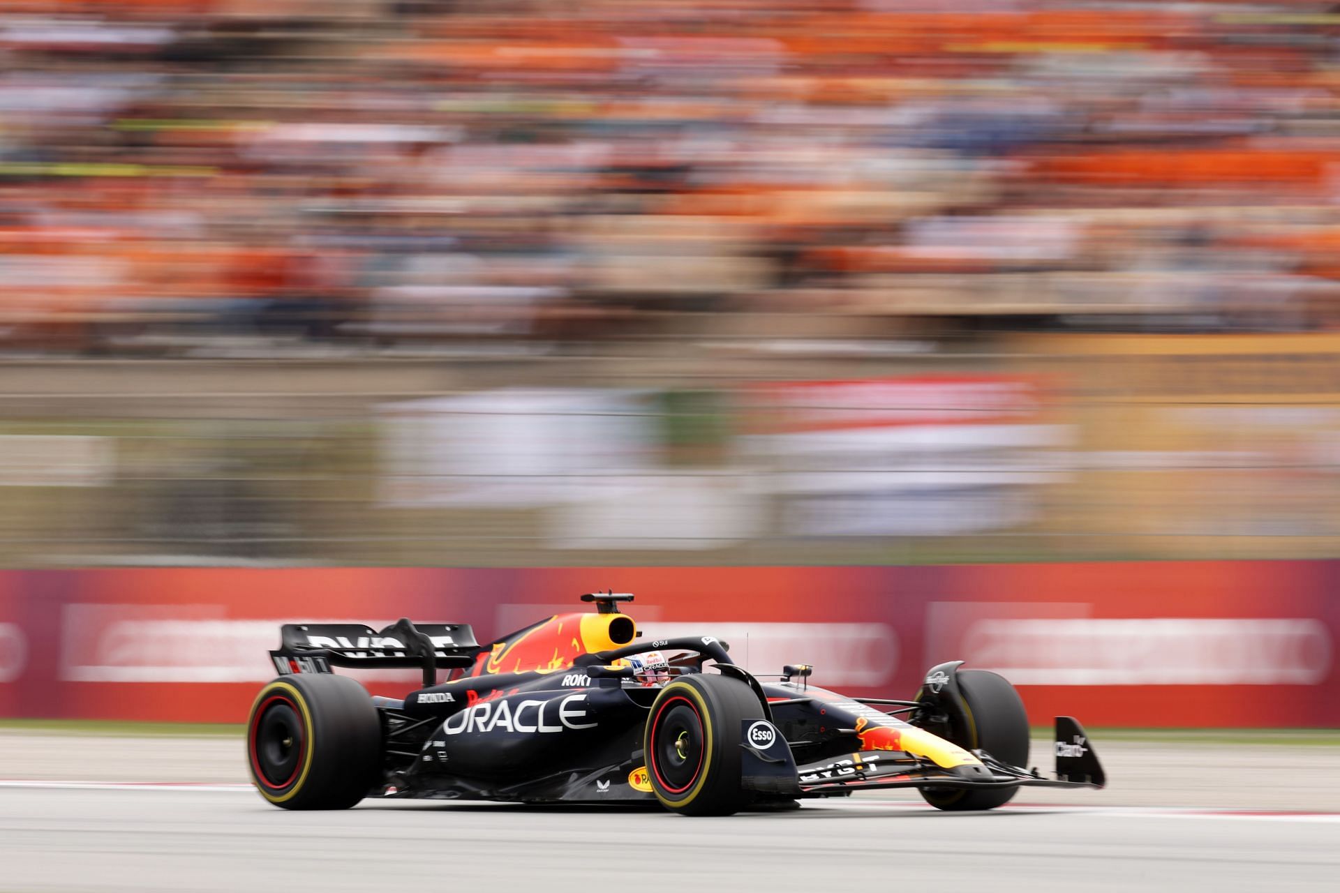 Max Verstappen speeding through during the Spanish Grand Prix (Photo by Adam Pretty/Getty Images)