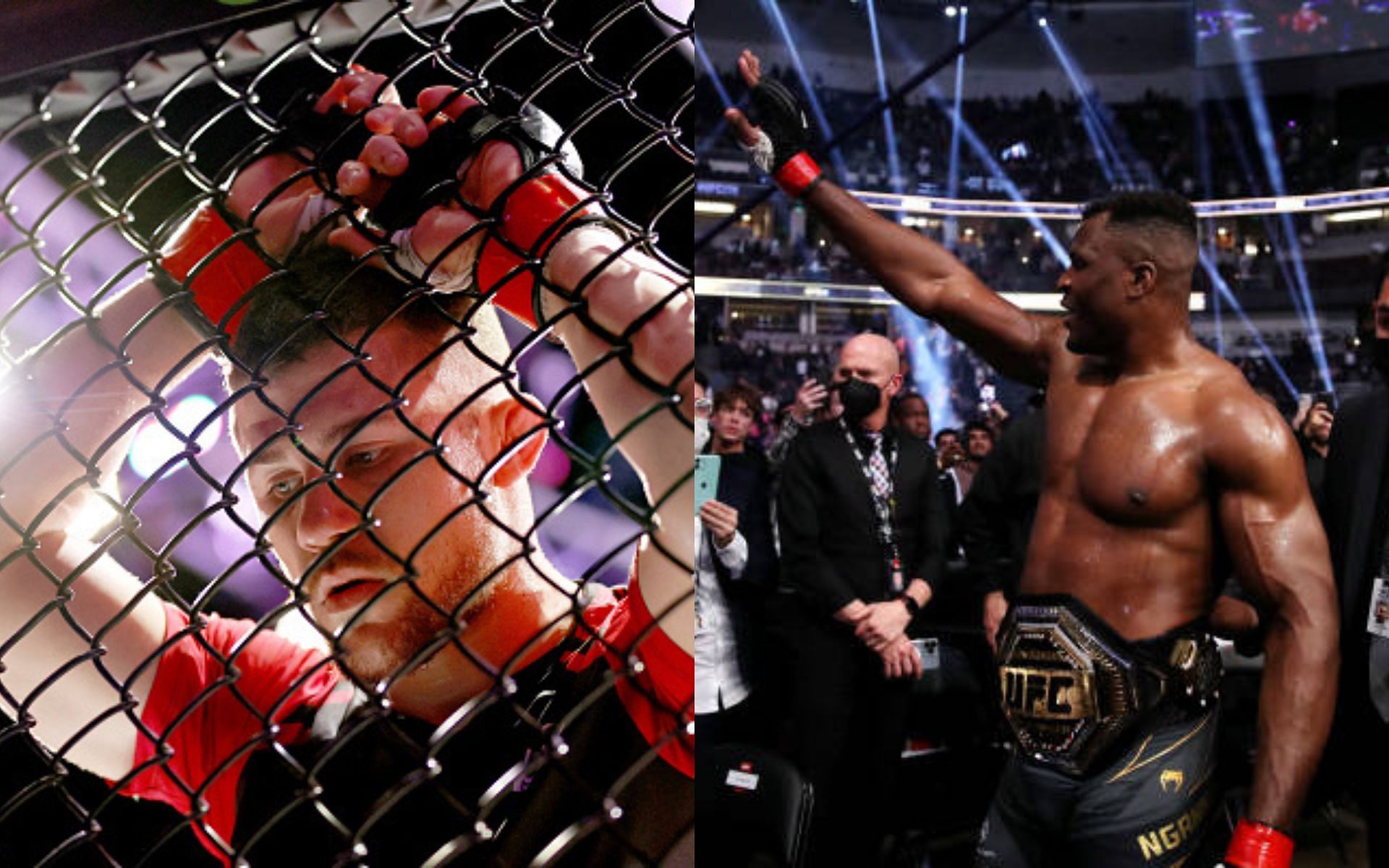 Natan Schulte (left); Francis Ngannou (right)