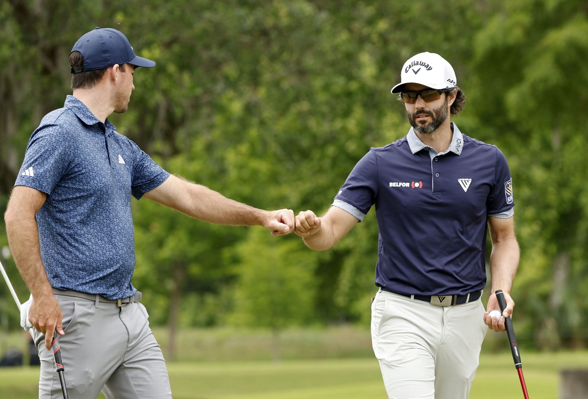 Adam Hadwin and Nick Taylor during the Zurich Classic of New Orleans