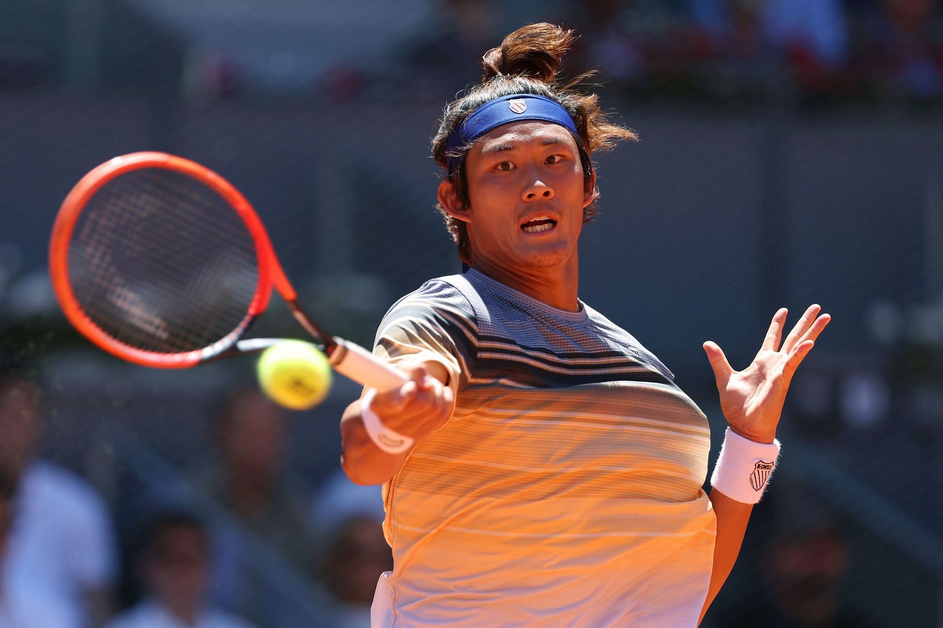 Zhizhen Zhang at the 2023 Madrid Open,