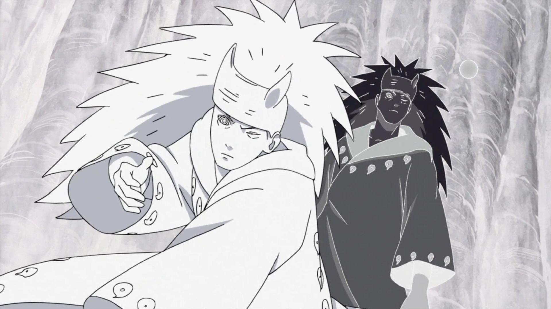 Madara Uchiha using his Linbo clone (Image via Studio Pierrot, Naruto)