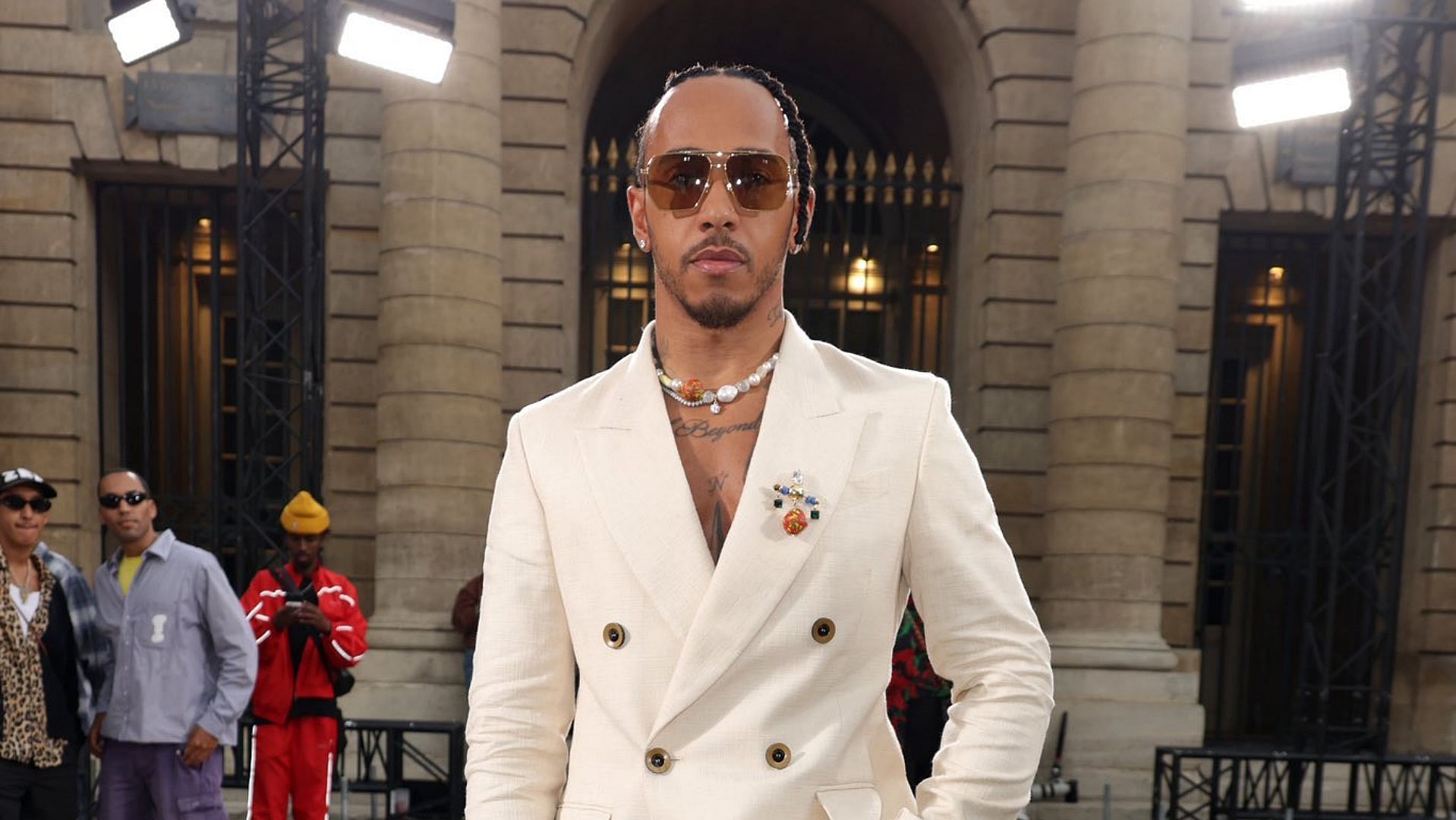 Lewis Hamilton shows off his unique style at Louis Vuitton Paris