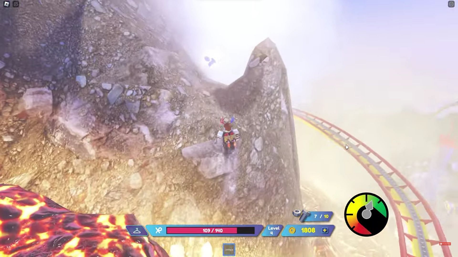 Bolt on the lava mountain (Image via Conor3D/YouTube)