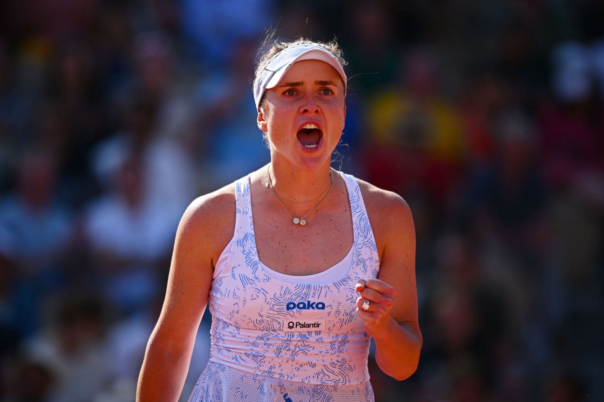 Elina Svitolina during her third-round match at the 2023 French Open