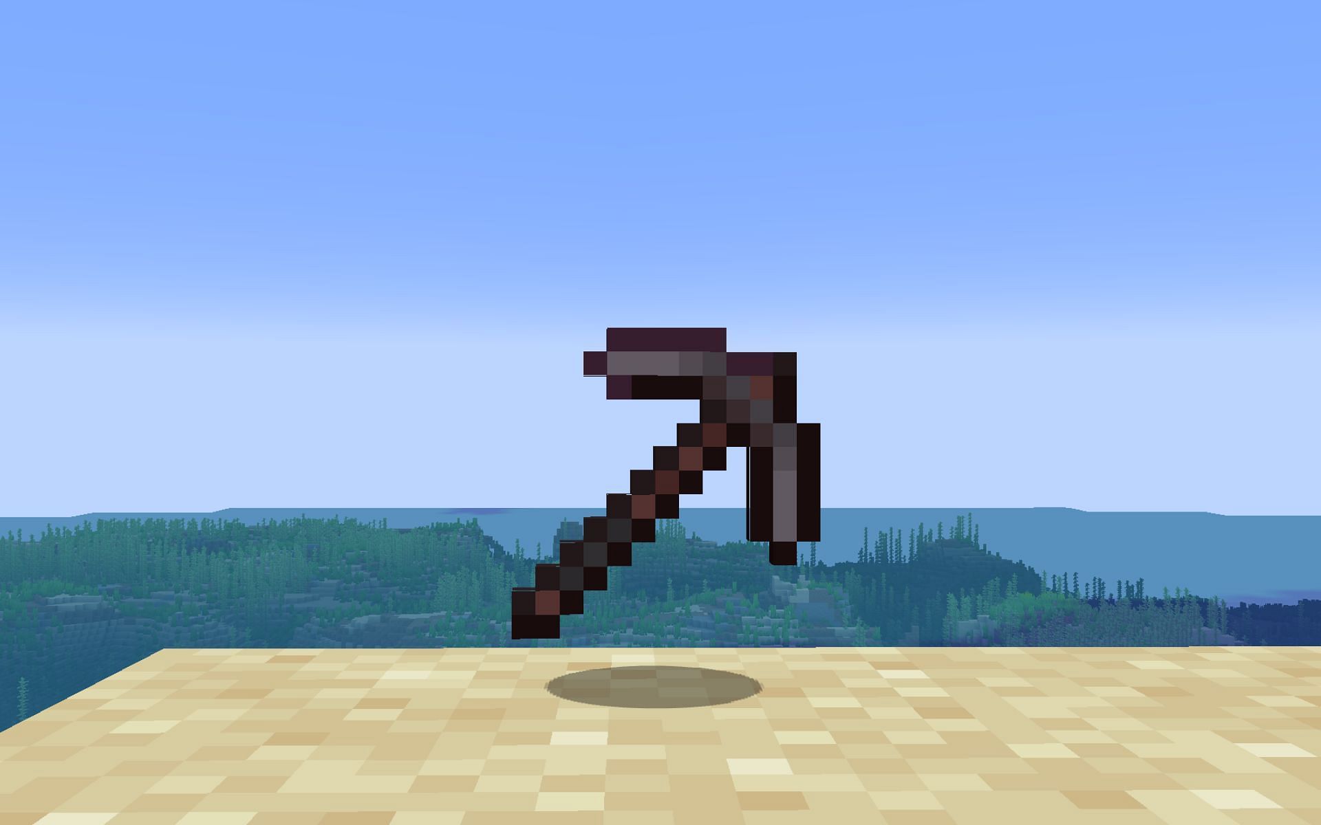 Efficiency enchantment on pickaxe speeds up the mining in Minecraft 1.20 (Image via Mojang)