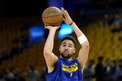 When is Klay Thompson's tee time at The Match 2023?