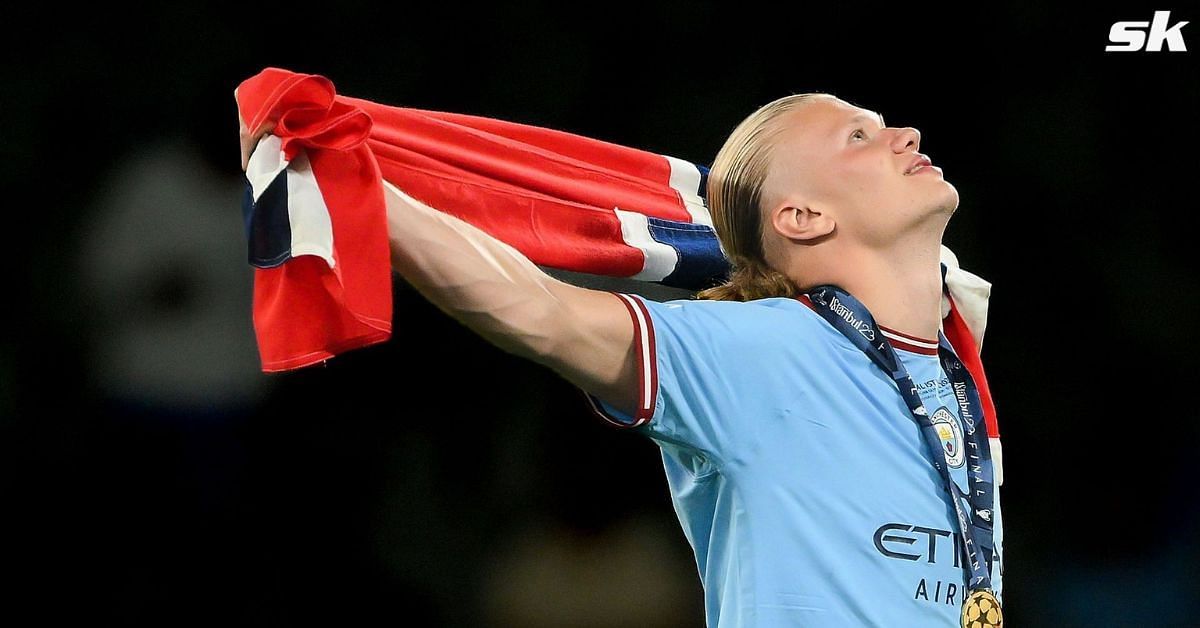 Erling Haaland is in the starting XI for Norway against Scotland