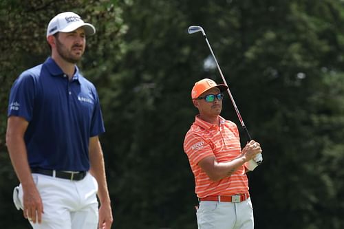 Patrick Cantlay and Rickie Fowler at the 2023 Travelers Championship (Image via Getty).