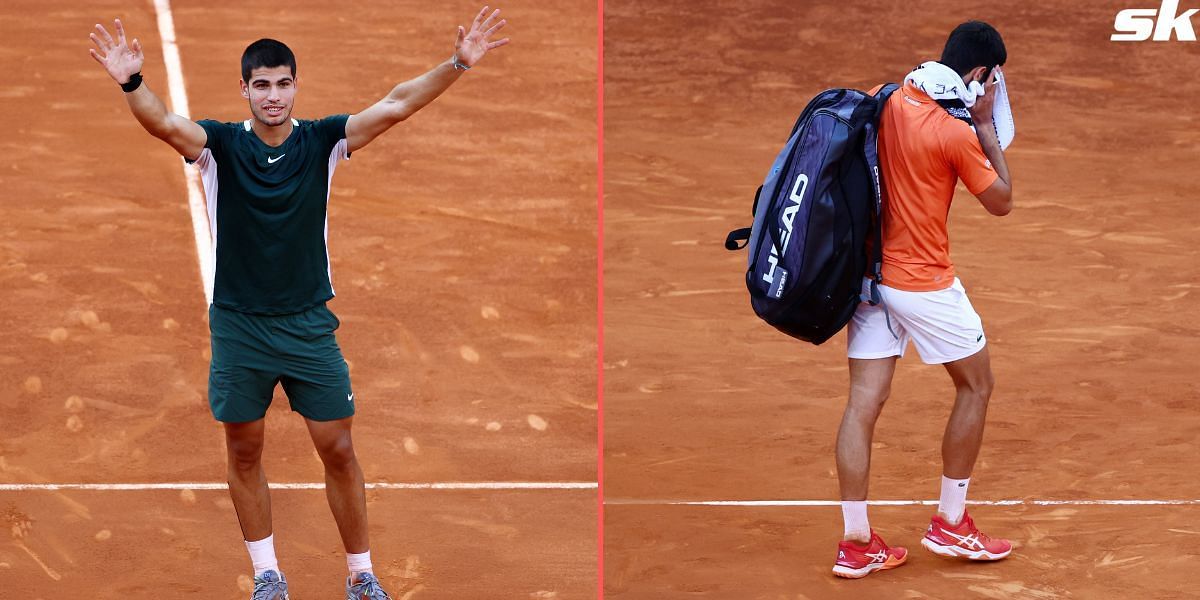 Carlos Alcaraz defeated Novak Djokovic in the Madrid Masters semifinals last year.