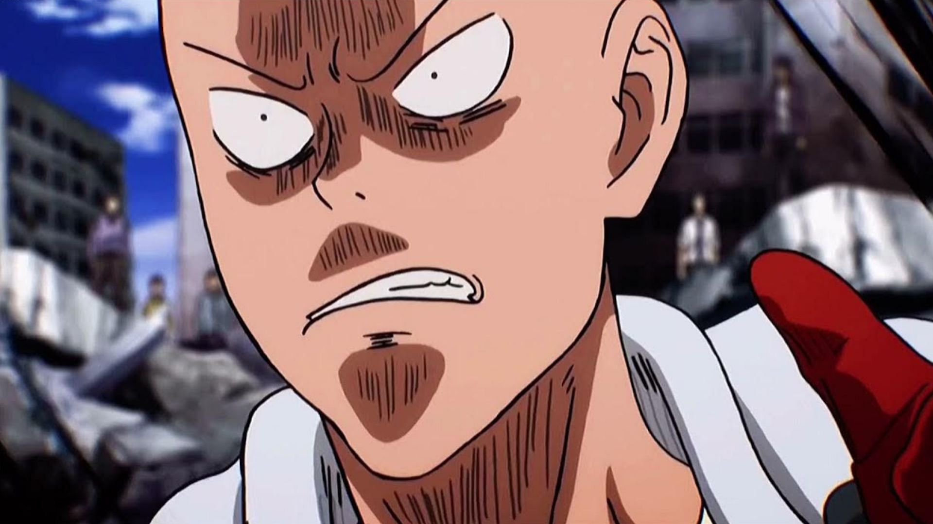 Saitama as seen in the OPM anime (Image via Madhouse)