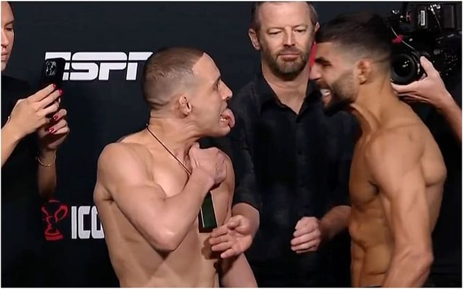 WATCH: Kai Kara-France and Amir Albazi have a fiery face-off ahead of UFC Vegas 74 main event