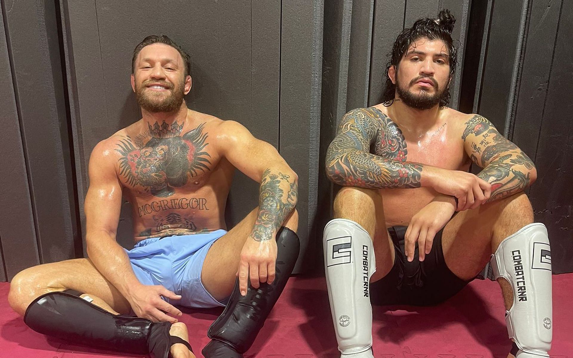 Conor McGregor (L) and Dillon Danis (R) during a training session - Image via @dillondanis Twitter handle