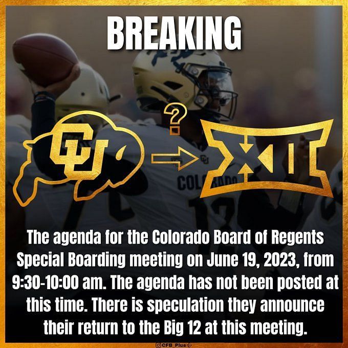 Report: Colorado Discussing Return To Big 12 Conference