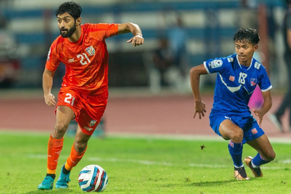 India enter the 2023 SAFF Championship semifinal following a 2-0 victory against Nepal. 