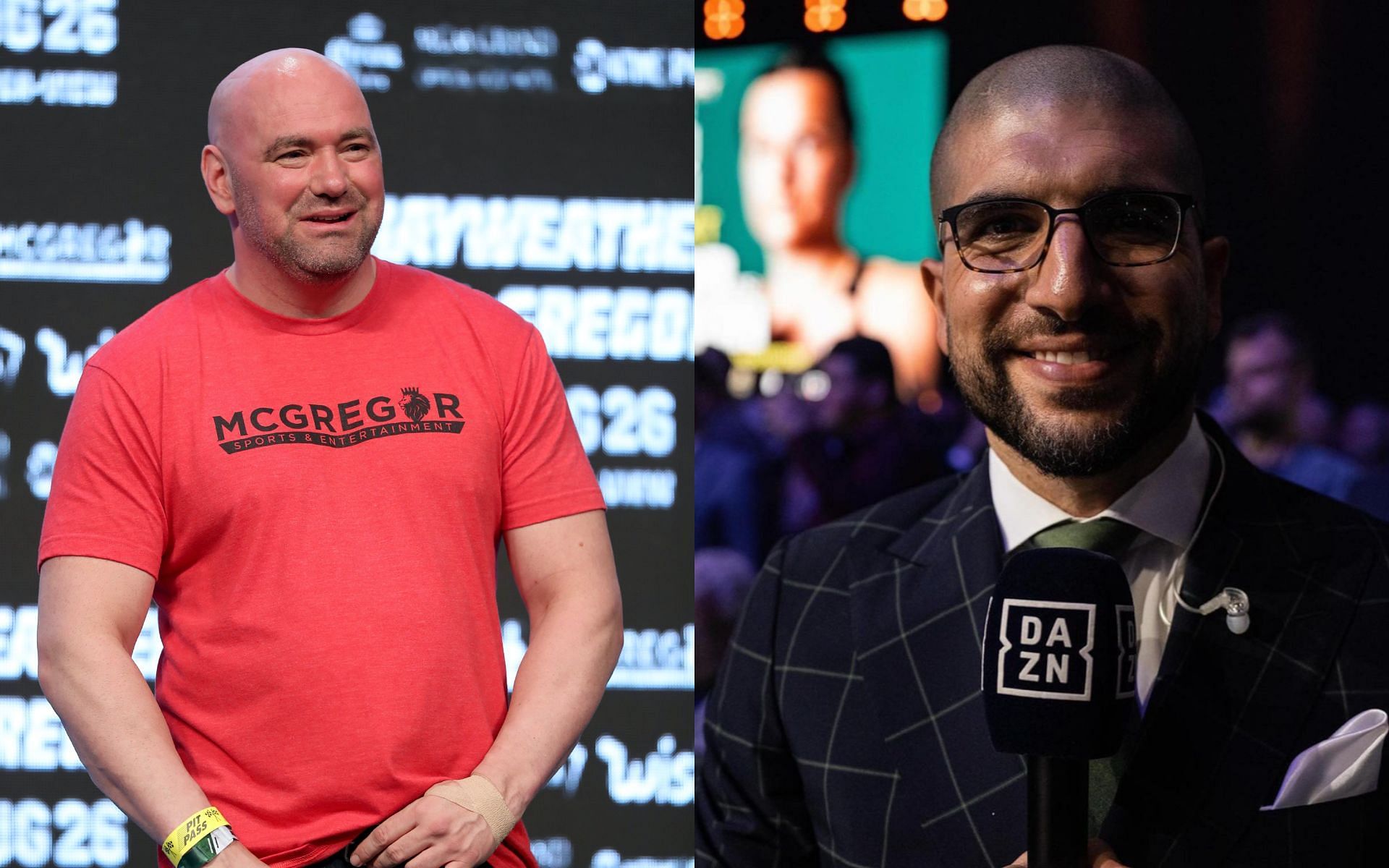 Dana White and Ariel Helwani [Image credits: Getty Images and @arielhelwani on Instagram]