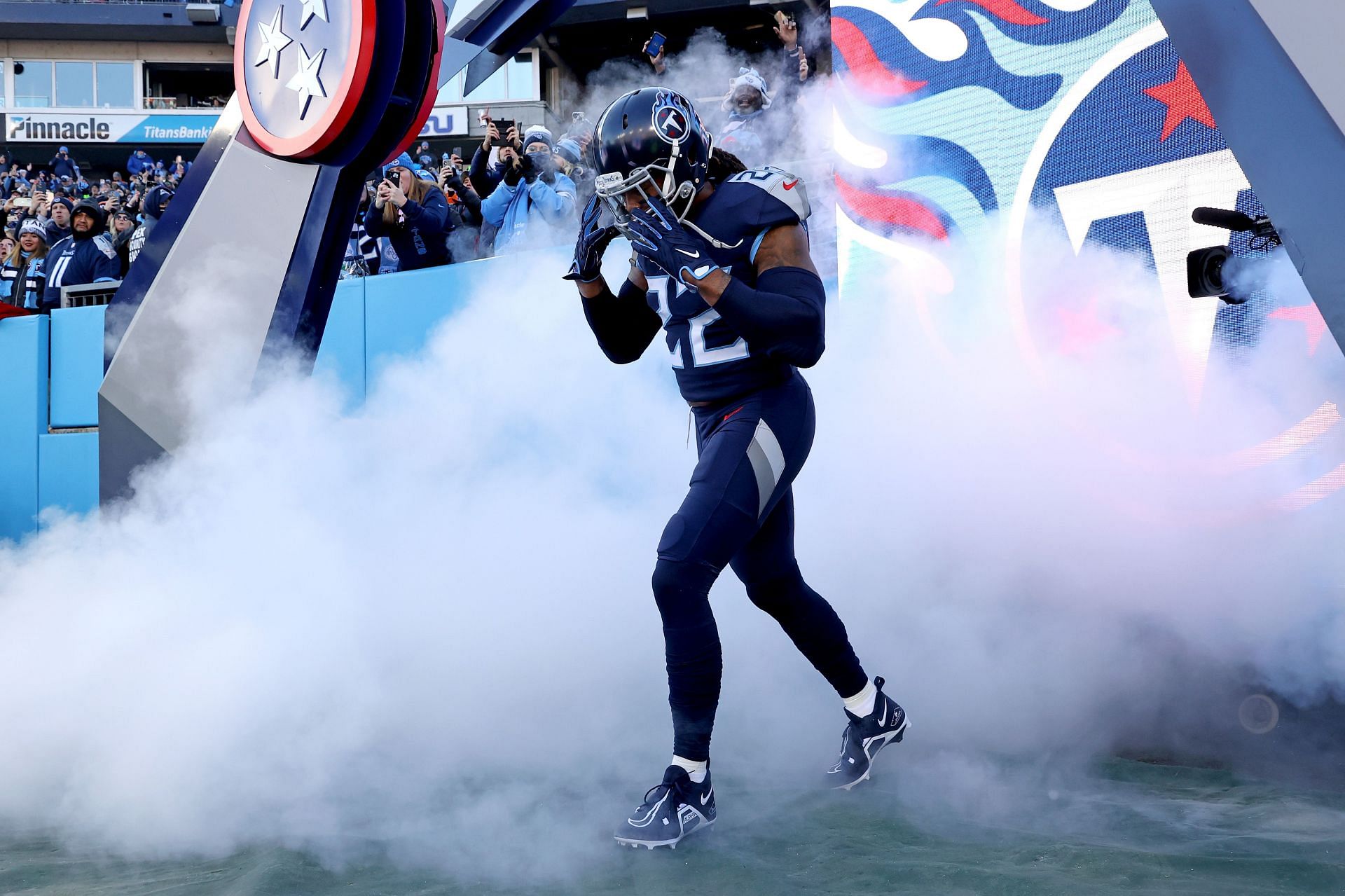 Derrick Henry during AFC Divisional Playoffs - Cincinnati Bengals v Tennessee Titans