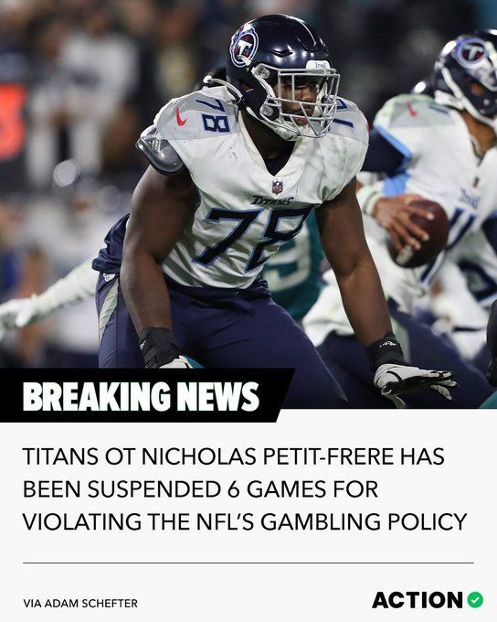 Titans OL Nicholas Petit-Frere Suspended for Six Games By the NFL