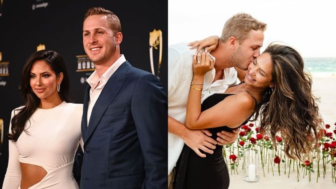 Jared Goff's fiancée Christen Harper recounts nervous first date with Lions QB - "Love at first sight"