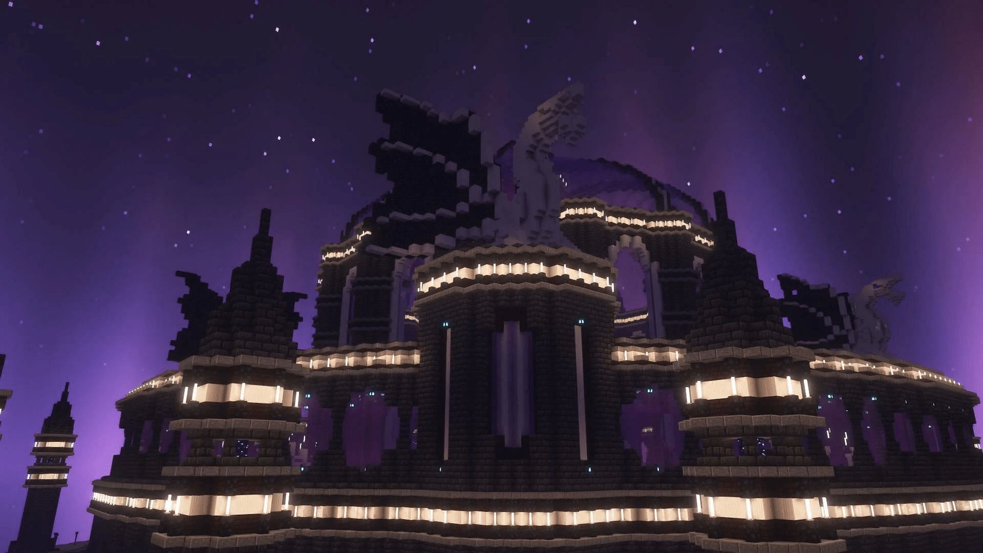 The End is a dangerous location, but a great building spot for Minecraft fans (Image via u/FoxFoil/Reddit)