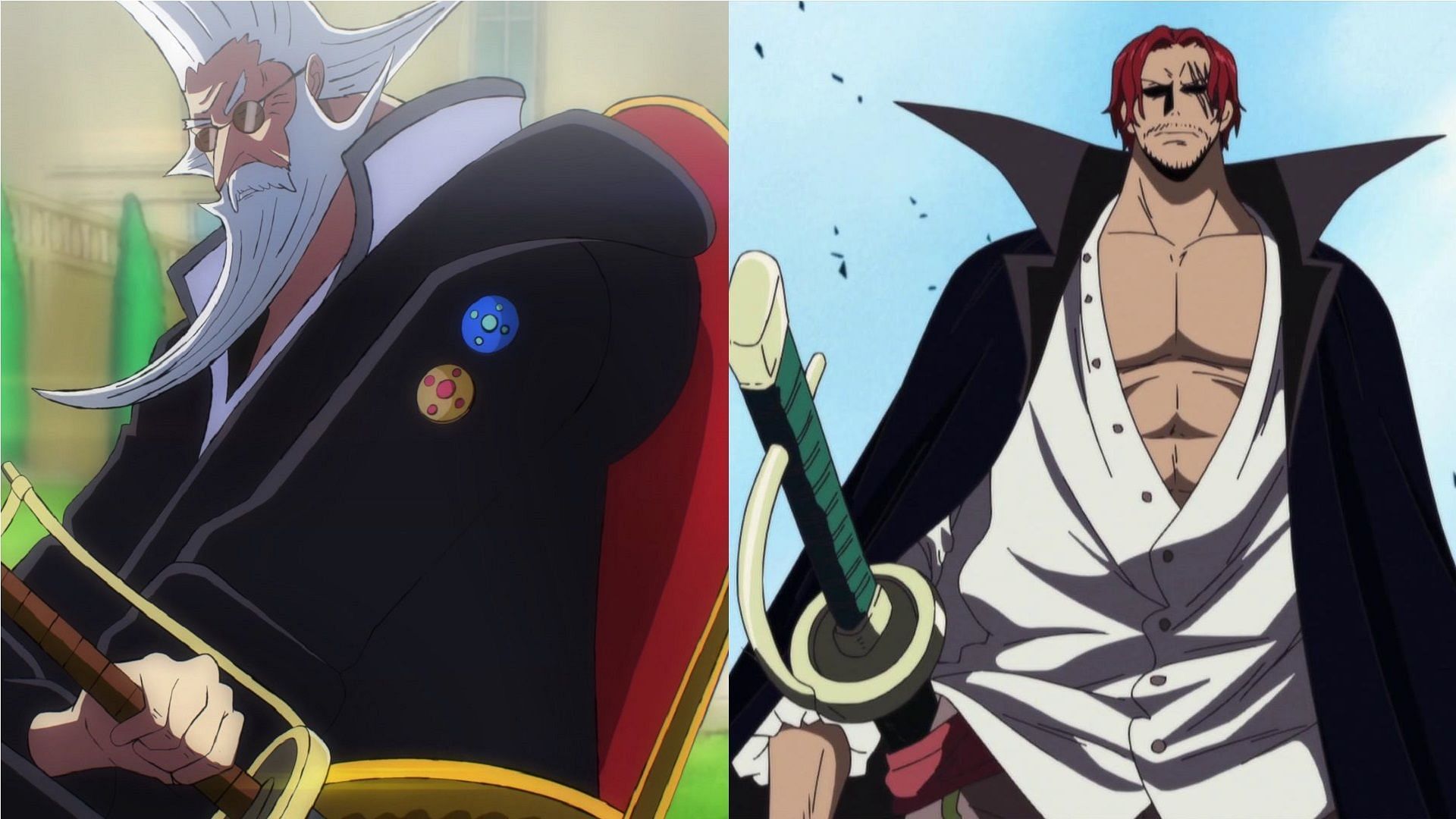 It is strongly hinted that Garling and Shanks are linked (Image via Toei Animation, One Piece)