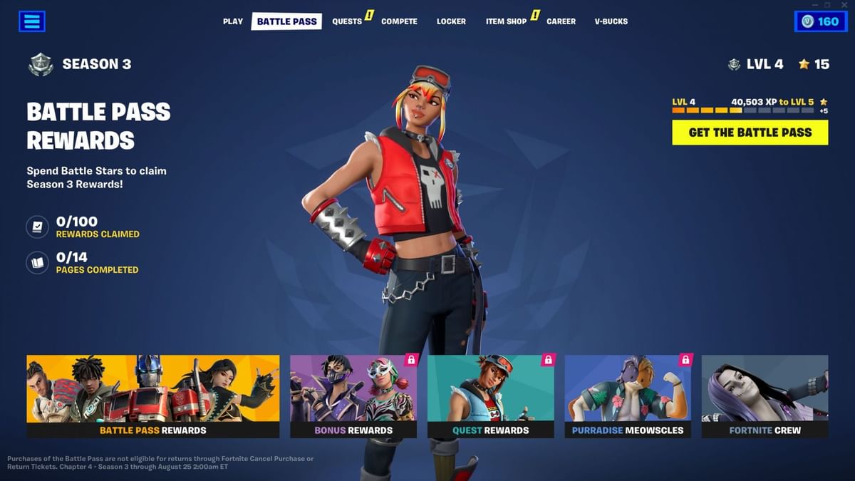 How much XP do you need to reach level 100 in Fortnite Chapter 4 Season 3?