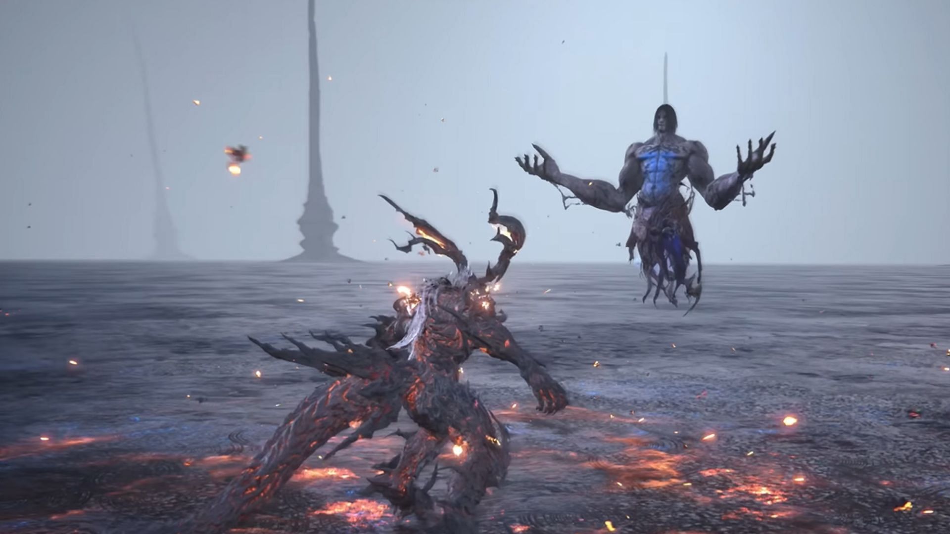 Ifrit Eikon vs Typhon (Image via Square Enix)