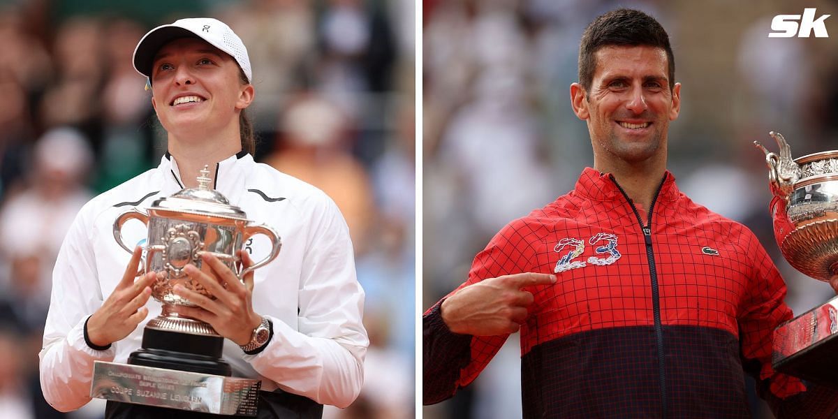 Iga Swiatek congratulates Novak Djokovic on Roland Garros glory