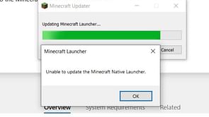 How to fix Unable to update the Minecraft Native Launcher error
