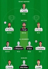 IRE vs OMN Dream11 Prediction, Match 4, Grand League Team