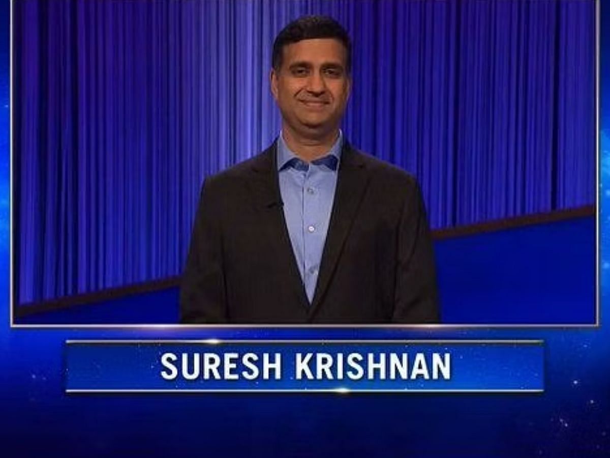 Suresh Krishnan: Tonight&#039;s winner (Image via jeopardy.com)