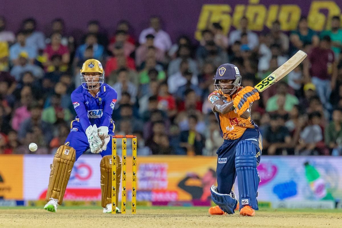 Ajitesh was locked in against the Lyca Kovai Kings in his second appearance of TNPL 2023