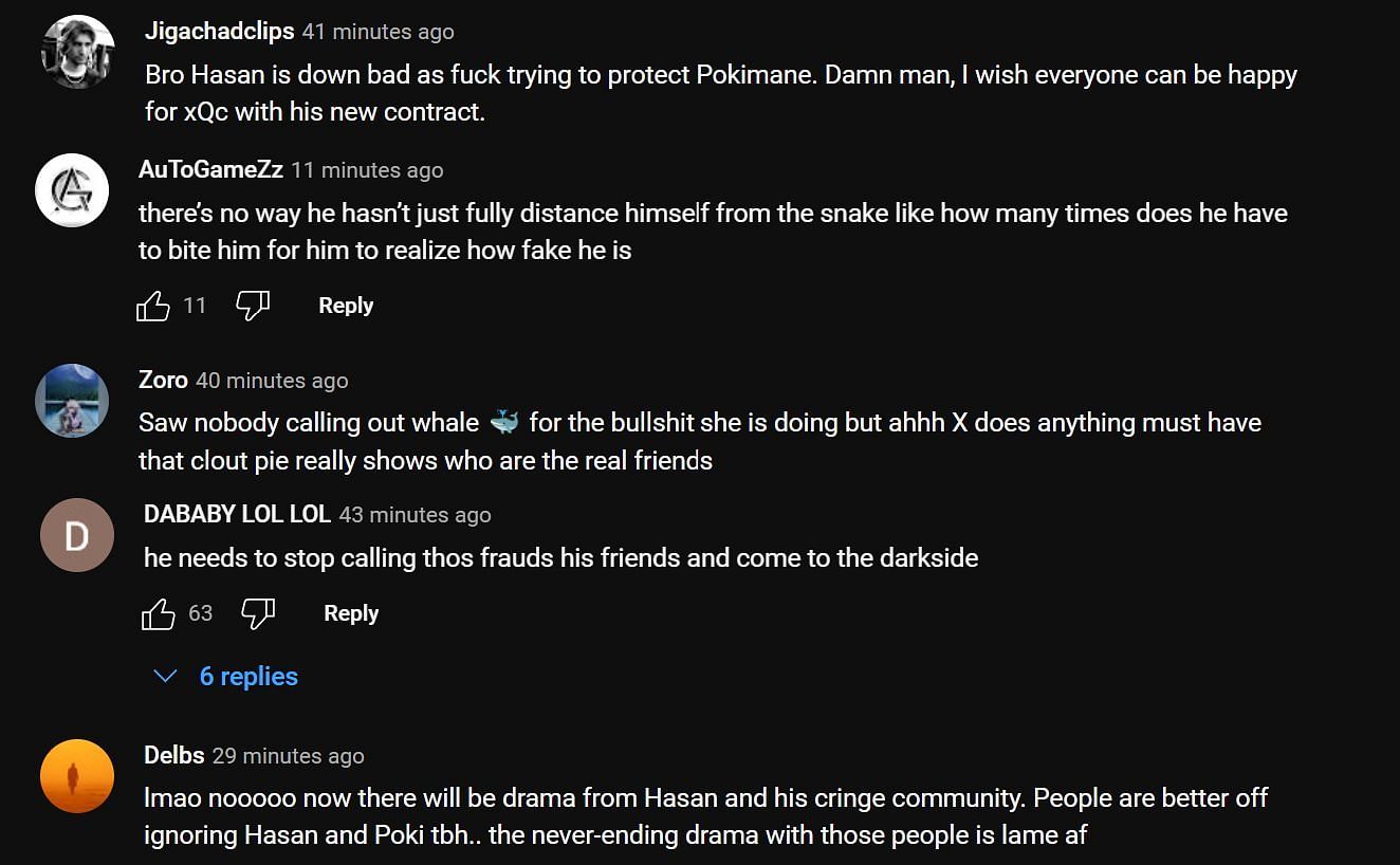 Fans urge Felix to cut ties with HasanAbi and Pokimane (Image via xQcClips/YouTube)