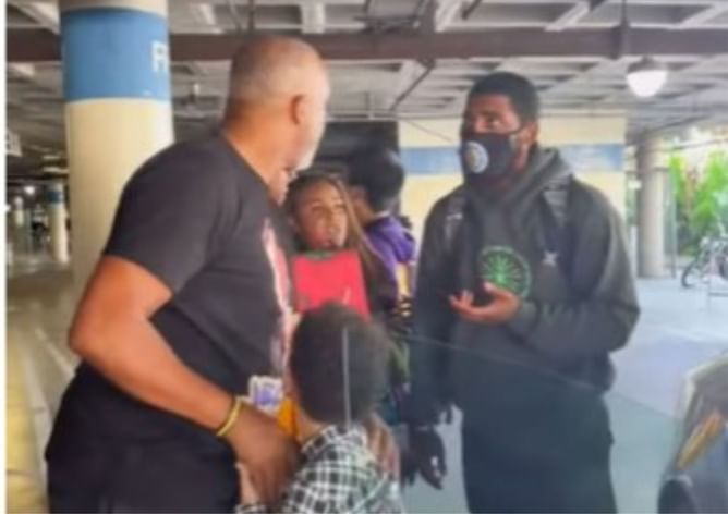Watch: Phil Handy stokes rumors as he picks Kyrie Irving from airport