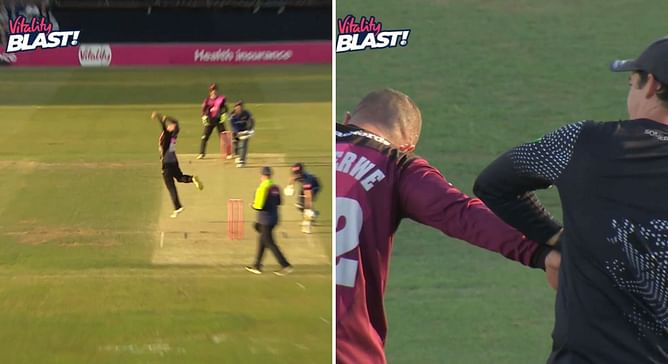 [Watch] Roelof van der Merwe dislocates finger and gets it put back in place during a live game in Vitality Blast