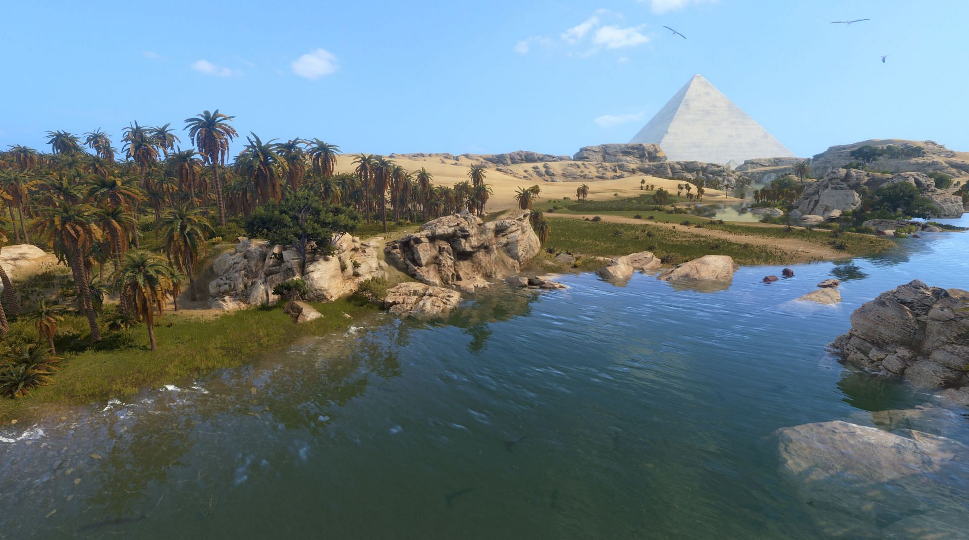 The sun rises in Egypt (Image via Sega/Total War: Pharaoh)
