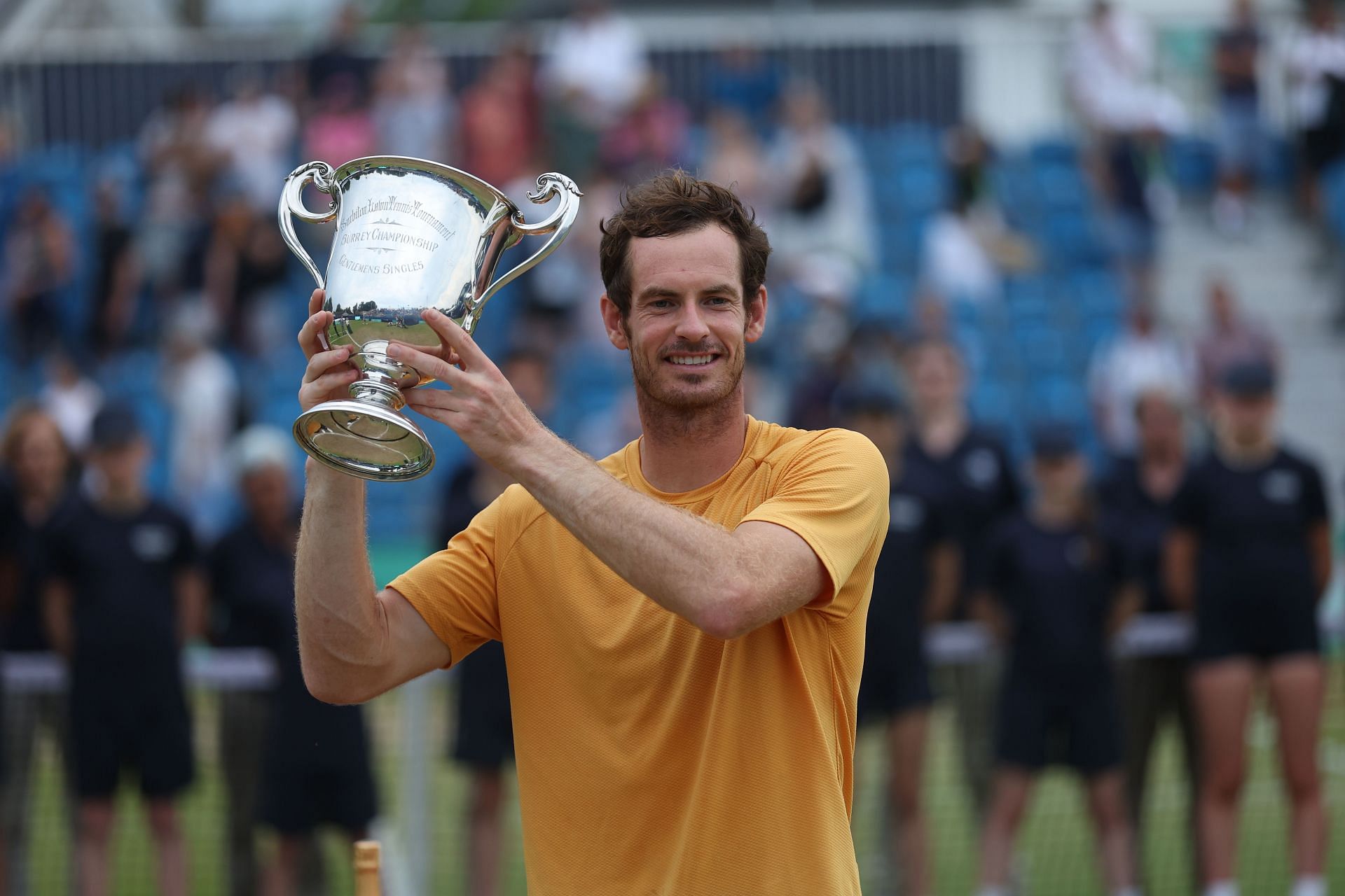 Andy Murray with the 2023 Surbiton Trophy