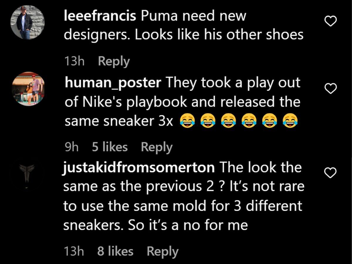 Netizens criticizing NB.03 sneakers (Image via Instagram)