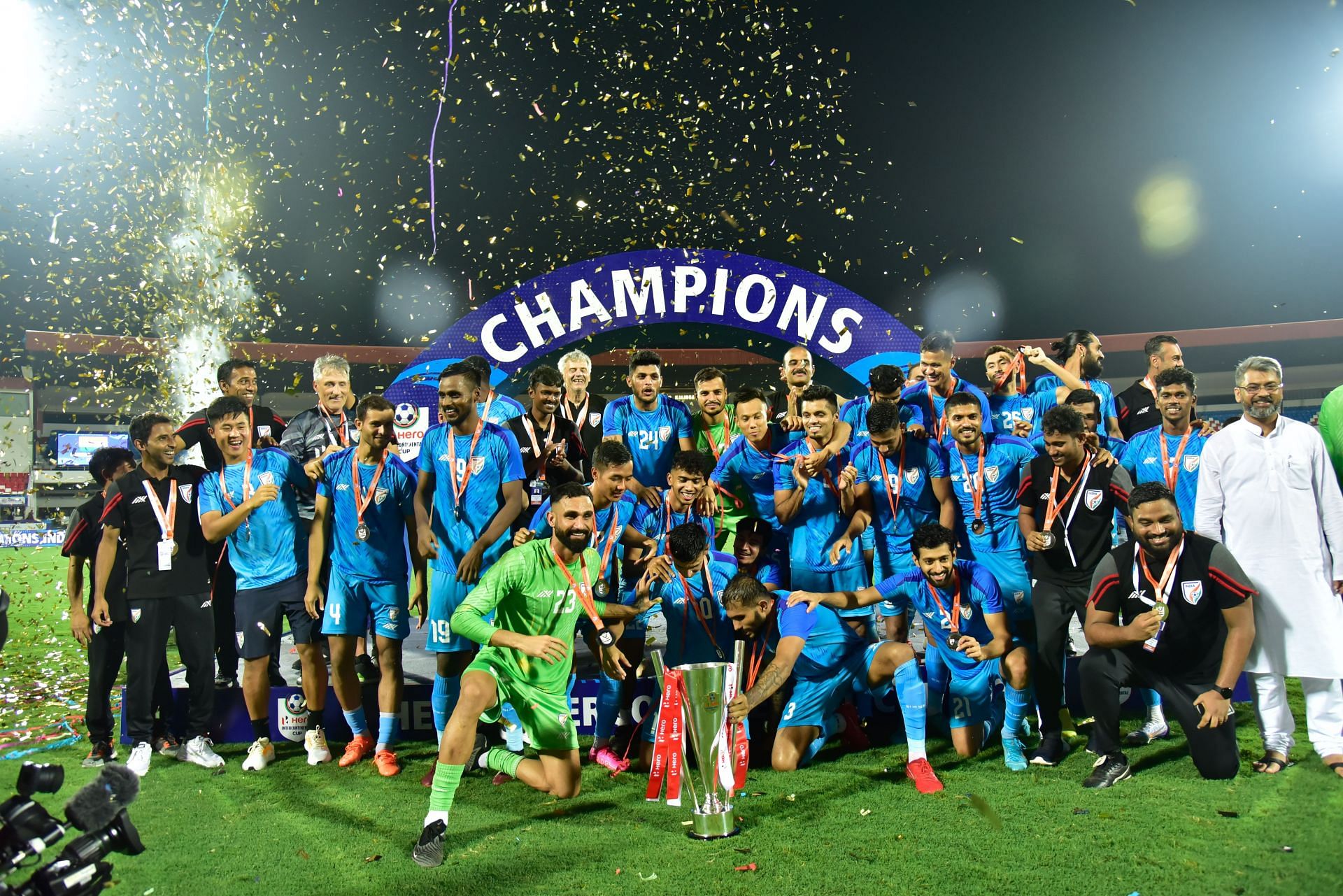 India won the Intercontinental Cup beating Lebanon (Image courtesy: AIFF Media)