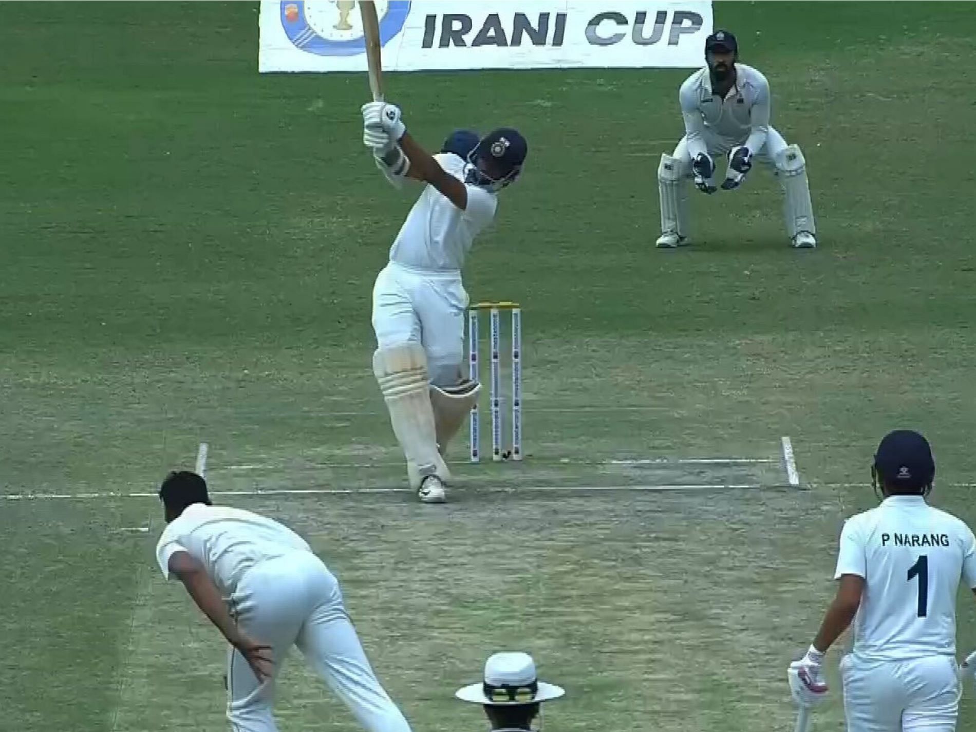 Yashasvi Jaiswal en route to a second innings century in the 2023 Irani Cup.